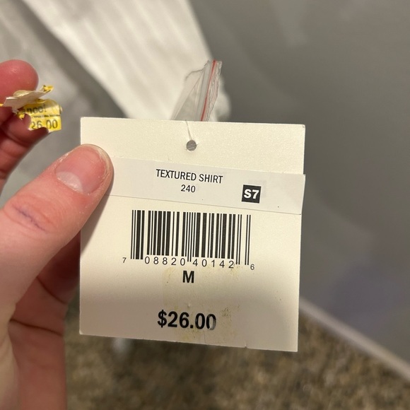 {Falls Creek} Women’s White Striped Button-Up Shirt - Picture 4 of 4